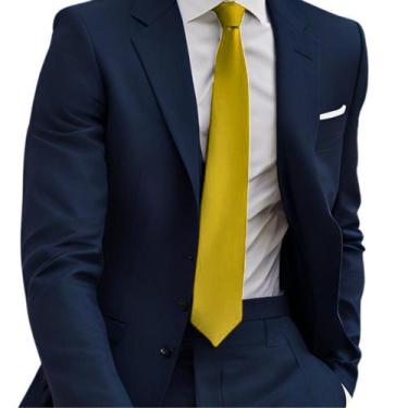 Imagem de Gravata Slim Masculina Tradicional Social Com Nó Pronto E Zíper - MCOL