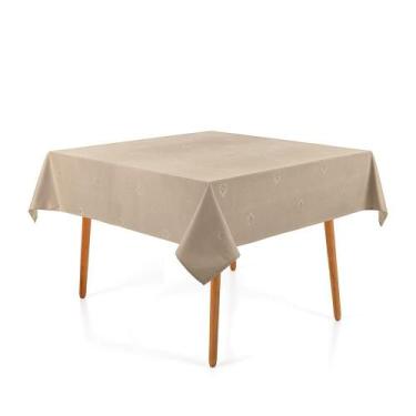 Imagem de Toalha de Mesa Quadrada Karsten 8 Lugares Celebra Desirée Taupe, U