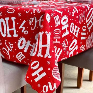 Imagem de Toalha De Mesa Retangular Estampada Natal Mesa de Jantar Natalina - Mi