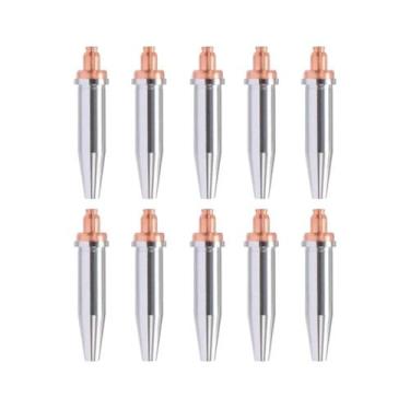 Imagem de Kit 10 Pçs Bico Corte 1502 Acetileno para Maçarico N 02-12 - OMEGA, 12