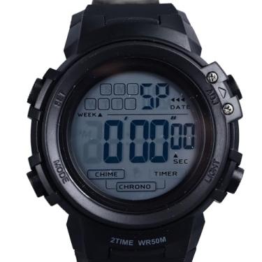 Imagem de Relógio Esportivo Digital Masculino LED Cronômetro Contagem Regressiva Despertador de Data Automática para Atividades Ao Ar Livre