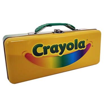 Imagem de The Tin Box Company Crayola Tote Pencil Box with Handle (189417-12)