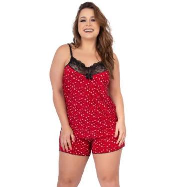 Imagem de Kit 5 Baby Dolls Plus Size Liganete Renda Estampado Poá - WLS Modas, G