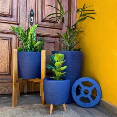 Imagem de Kit 3 Vasos Decorativos Para Flores E Plantas Com Suporte - Alpe & Ari