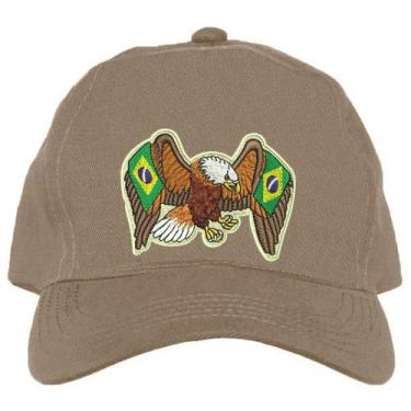 Imagem de Boné Kaluapa Águia Brasil, Bege, Único, Masculino