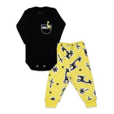 Imagem de Conjunto Body Manga Longa Baby Duck Comfort Girafa Preto, P