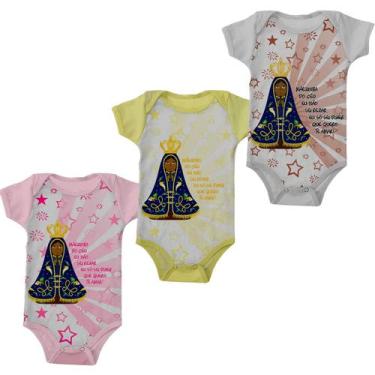 Imagem de Body Bebe Três Peças Kit Menina Mãezinha Do Céu Lançamento - FC Moda C