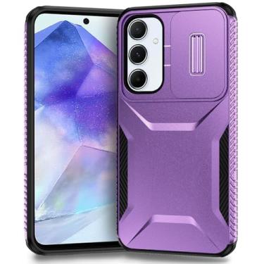 Imagem de Yerebel Capa para Galaxy A55 5G, capa para Samsung A55 SM-A556U com capa de câmera deslizante, de grau militar, antiderrapante, resistente, resistente à prova de choque, capa protetora para Samsung