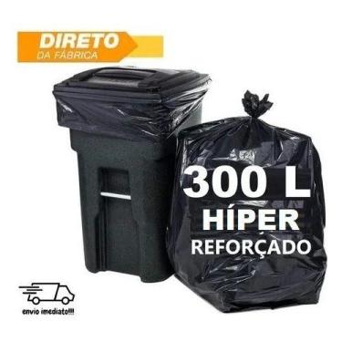 Imagem de Saco De Lixo 300l  C/25 Un Preto Híper Reforçado 0,14 Fort - HIGIPACK