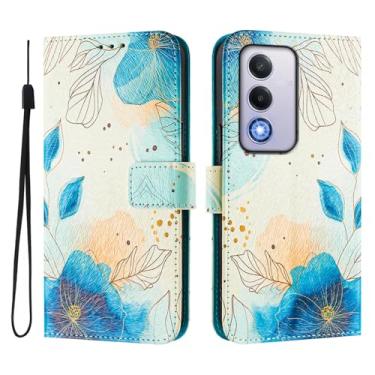 Imagem de Capa carteira para Oppo K12x 5G, 3 compartimentos para cartão, 1 compartimento para dinheiro, capa flip de couro PU com padrão fofo, capa com fivela magnética à prova de choque, compatível com sem fio