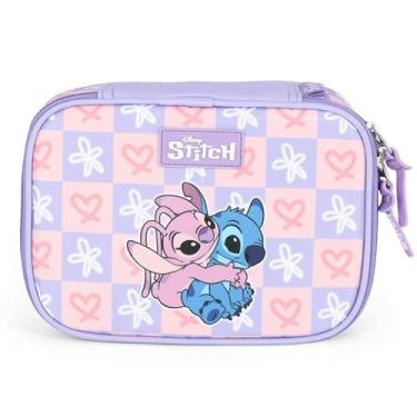 Imagem de Estojo Escolar Infantil 100 Pens Stitch by Luxcel Ref 47743 (LILAS)