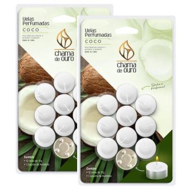 Imagem de Vela Rechaud Aromática Vela Perfumada Decorativa Aromaterapia 15g + 1 