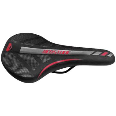 Imagem de Banco Selim MTB Taipan Redstone Bicicleta Mountain Bike, Preto, Vermel