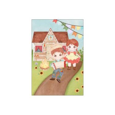 Imagem de Painel De Festa Vertical 1,50 x 2,20 - Festa Junina Casal Moreno 039 -