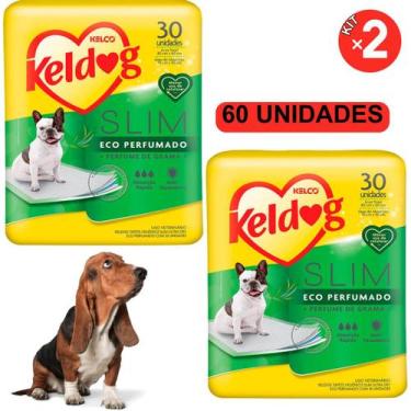 Imagem de Kit 2 Keldog Tapete Higiênico Slim Ultra Dry Eco Perfumado 30 Un