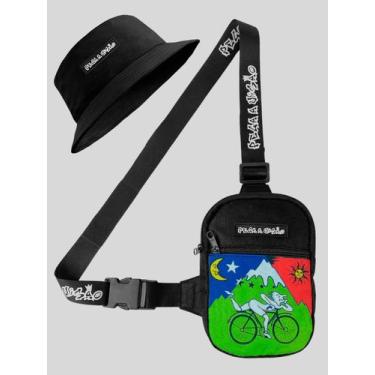Imagem de Shoulder Bag Bolsa transversal Lateral de Ombro + Chapeu Bucket Baki -