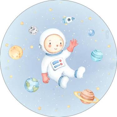 Imagem de Painel De Festa Redondo 1,50x1,50 - Pequeno Astronauta Aquarela 005 - 