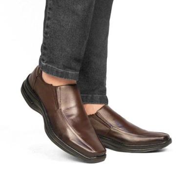 Imagem de Sapato Social Masculino Esporte Fino Em Couro Legítimo Homem Moderno -