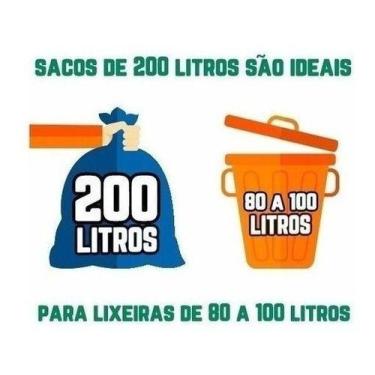 Imagem de Saco De Lixo 200 Litros 100 Un Cinza Reforçadíssimo - HIGIPACK