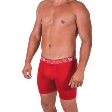 Imagem de Kit C/6 Boxer Microfibra LONG LEG Cueca Box Lisa Basica Revenda Confor