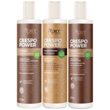 Imagem de Kit Apse Crespo Power Shampoo + Condicionador + Gelatina Umidificadora
