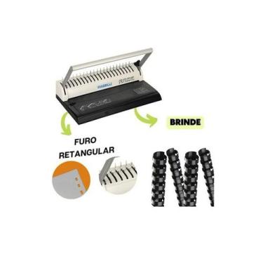 Imagem de Encadernadora Perfuradora Manual P Garras Plásticas Papel A4 - Mazzill