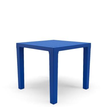 Imagem de Mesa Multiuso Quadrada Plástica 80 cm Niala Plaxmetal Azul