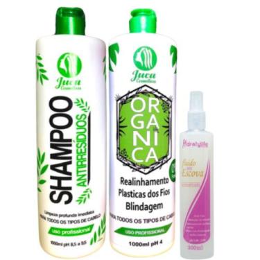 Imagem de Kit Ativo Progressiva Organica Juca 2x1l + Fluido Capilar 300ml Mairib