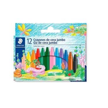 Imagem de Giz de Cera Staedtler Jumbo C/ 12 Cores - 2299 C12 Pe