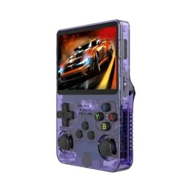 Imagem de Console Portátil Retrô R36S - 64GB, Sistema Linux, Tela IPS, Roxo, nós