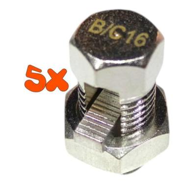 Imagem de Kit 5 Split Bolt Conector Parafuso Fendido 16mm para Emenda Cabos - 3M