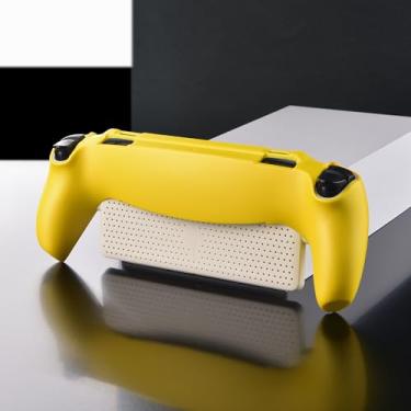 Imagem de UYIYE Capa fina projetada para PlayStation Portal Remote Player (amarelo + branco)