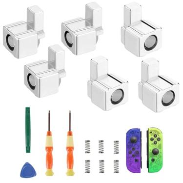 Imagem de 6Pcs Metal Replacement Latches with Screws Springs for Nintendo Switch Joycon Include Drift Fix Tools Y2.0, Screwdriver2.0, and Pry Tools Set Compatible with Switch