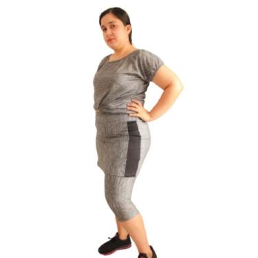 Imagem de Shorts saia corsário moda evangélica fitness plus size tamanho 48 ao 5