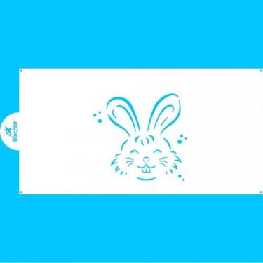 Imagem de Stencil para Bolo Blue Star Rostinho de Coelho 34,5 x 16,5 cm