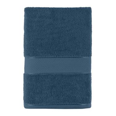 Imagem de Toalha de Rosto Duomo Fio Penteado 520g/m Teka Premium, Azul