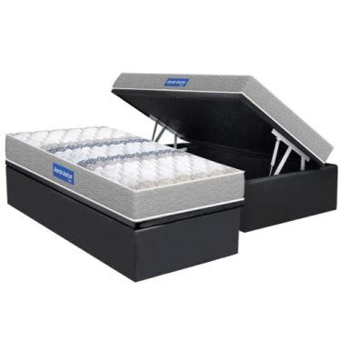 Imagem de Cama Box Baú Solteiro: Colchão Espuma D33 Probel D45 Guarda Costas Gra