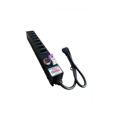 Imagem de Filtro De Linha 8 Tomadas profissional 20a Voltimetro E Disjuntor Cvam