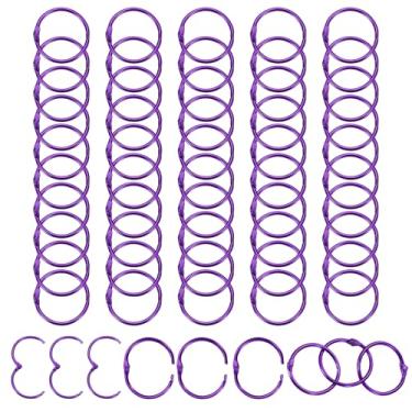 Imagem de PATIKIL Anéis de fichário de folhas soltas de 2,5 cm, 50 peças, anéis de metal para fichário de papel, cartão de índice, cartão flash, livro faça você mesmo, álbum de recortes, caderno de fotos,