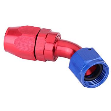 Imagem de An10 Linha de Combustível Mangueira Extremidade Giratória Encaixe Adaptador Refrigerador óleo Anodizado Vermelho Azul Liga Alumínio Adequado para Tubo Combustível