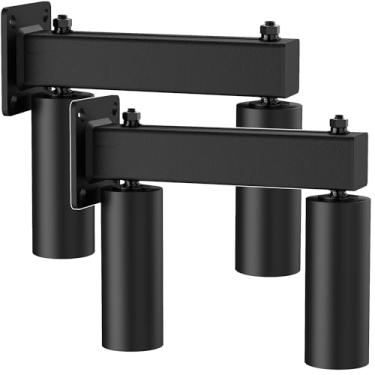 Imagem de Sdstone Rolo de guia de portão deslizante ajustável, guia de nylon rígido duplo de 15 cm, rolos de portão deslizante resistentes, rolo de guia de rolo de portão à prova de ferrugem - preto (pacote com