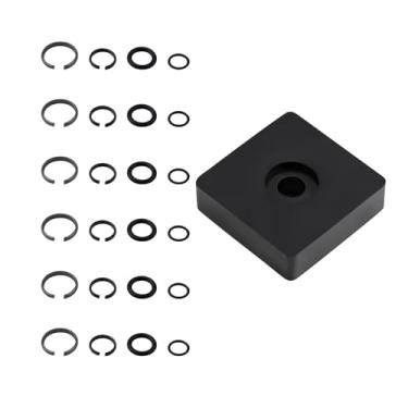 Imagem de 6 conjuntos de anéis de fricção de impacto de 0,9 cm e 6 conjuntos de anéis de retenção de impacto de 1/5.1 cm, incluindo ferramenta de instalação de bigorna de anel de retenção compatível com chave