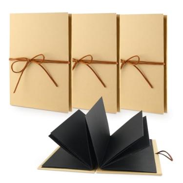 Imagem de Mirrline Peças Álbuns de Recortes 6X8" Álbuns de Fotos de Capa Dura Álbuns de Fotos de Papel Kraft Coleção de Fotos Dobráveis para Casamento Formatura Aniversário