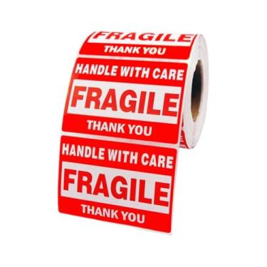 Imagem de Esquirla 500x Adesivos Frágeis Etiquetas Versáteis de Manuseio de Remessa de 1,97 X 2,95 Polegadas