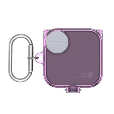 Imagem de [Bloqueio de atualização] Capa para CMF Buds Pro 2, capa protetora VAEKNVG com absorção de choque para acessórios CMF Buds Pro 2, capa rígida de TPU com mosquetão e cordão (rosa claro)