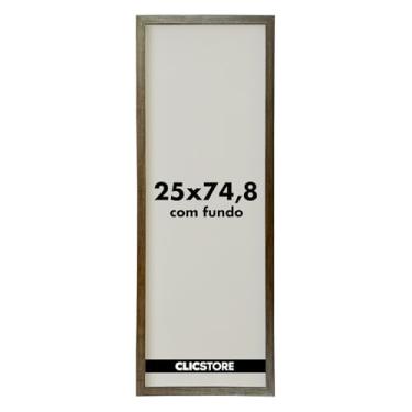 Imagem de Moldura Quadro 25x74 cm para Quebra Cabeça Grow Puzzle 500 peças Game Office Decoração Parede Sala Escritório sem Vidro (Tabaco)