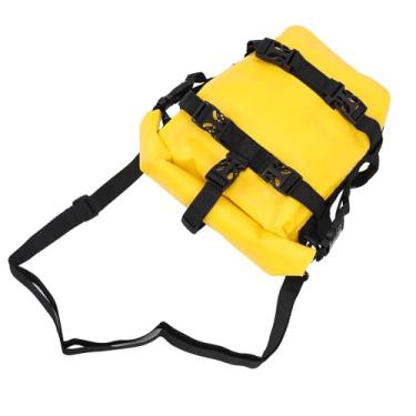 Imagem de Bolsa de Selim para Motocicleta, Resistente à água, Grande Capacidade, Antiderrapante, Em Pvc, para Dirt Bike, Bicicleta de Rua, Com Estrutura Lateral, Barra de Colisão (Amarelo)