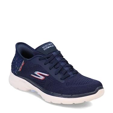 Imagem de Skechers Go Walk 6 Slip-ins – Vivid Idea, Azul marinho/multi, 6