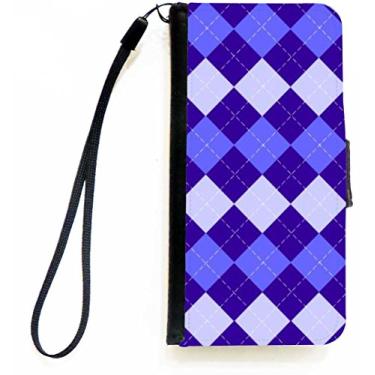 Imagem de Rikki Knight Capa tipo carteira flip azul tripla com aba magnética para Apple iPhone 5c