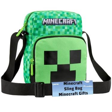 Imagem de Minecraft Mala de ombro alça ajustável para crianças - presentes Gamers, verde, Talla única